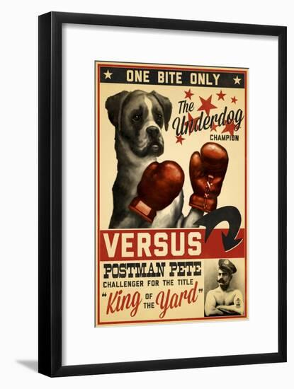 Boxer - Retro Boxing Ad-Lantern Press-Framed Art Print