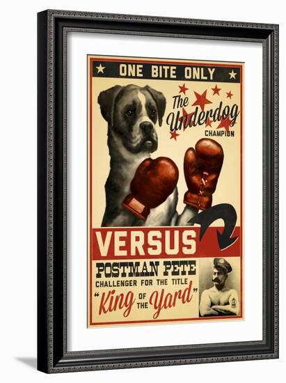 Boxer - Retro Boxing Ad-Lantern Press-Framed Art Print