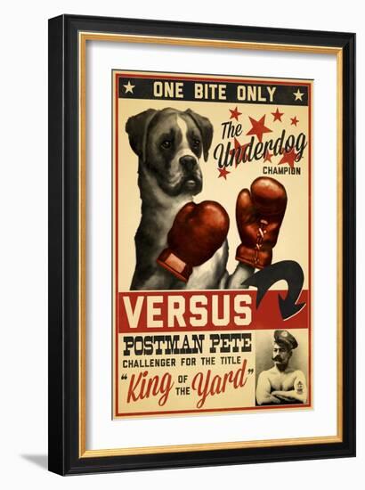 Boxer - Retro Boxing Ad-Lantern Press-Framed Art Print