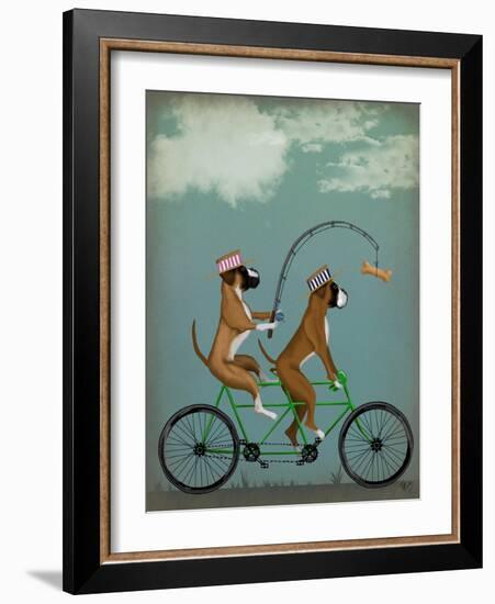 Boxer Tandem-Fab Funky-Framed Art Print