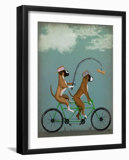 Boxer Tandem-Fab Funky-Framed Art Print