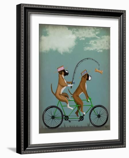 Boxer Tandem-Fab Funky-Framed Art Print