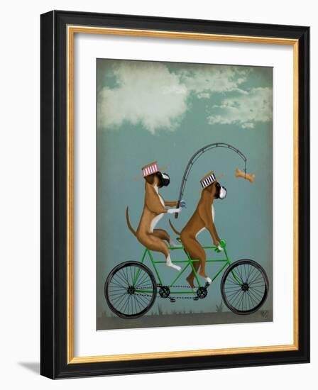 Boxer Tandem-Fab Funky-Framed Art Print