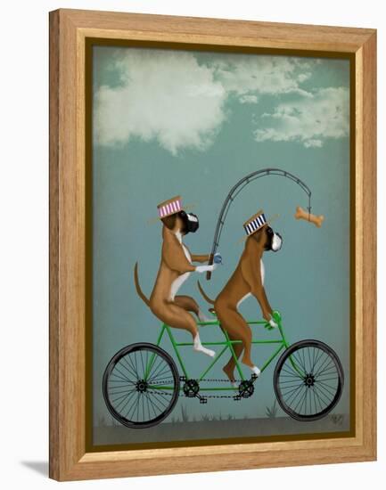 Boxer Tandem-Fab Funky-Framed Stretched Canvas