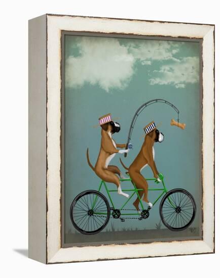 Boxer Tandem-Fab Funky-Framed Stretched Canvas