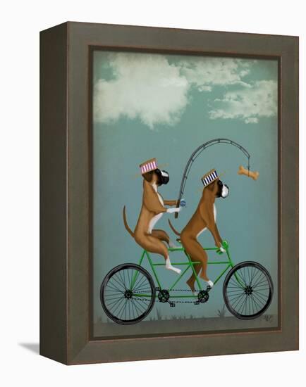 Boxer Tandem-Fab Funky-Framed Stretched Canvas