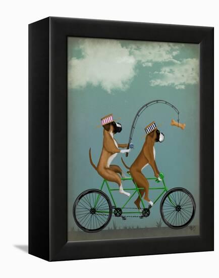 Boxer Tandem-Fab Funky-Framed Stretched Canvas