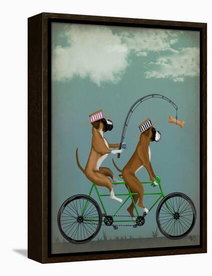 Boxer Tandem-Fab Funky-Framed Stretched Canvas