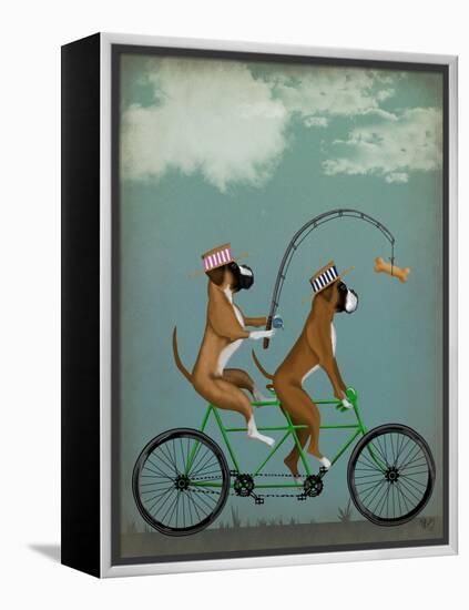 Boxer Tandem-Fab Funky-Framed Stretched Canvas