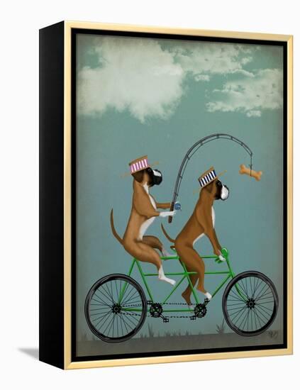 Boxer Tandem-Fab Funky-Framed Stretched Canvas