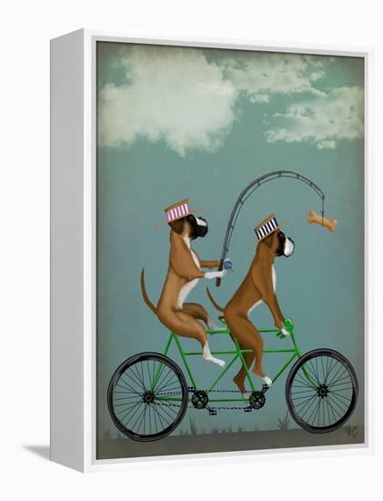 Boxer Tandem-Fab Funky-Framed Stretched Canvas