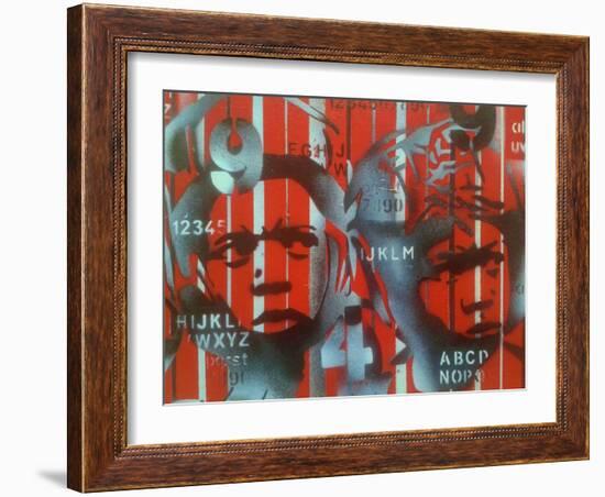 Boxer V Alphabet-Abstract Graffiti-Framed Giclee Print