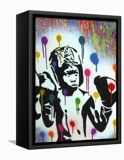 Boxer V Pollock-Abstract Graffiti-Framed Premier Image Canvas