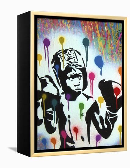 Boxer V Pollock-Abstract Graffiti-Framed Premier Image Canvas