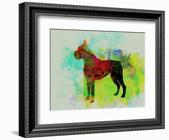 Boxer Watercolor-NaxArt-Framed Art Print