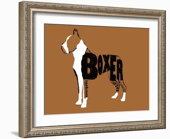 Boxer Word 2-Karen Williams-Framed Giclee Print