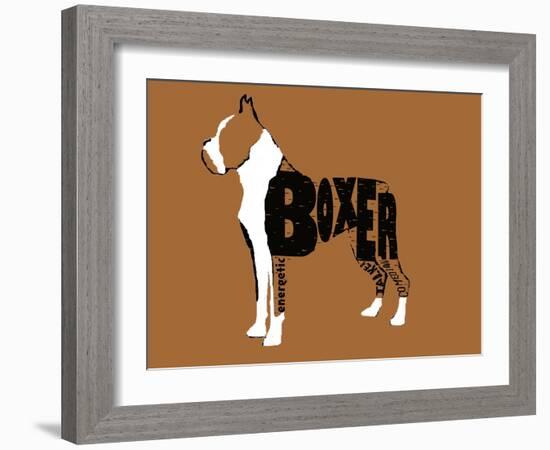 Boxer Word 2-Karen Williams-Framed Giclee Print