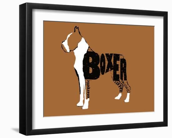 Boxer Word 2-Karen Williams-Framed Giclee Print