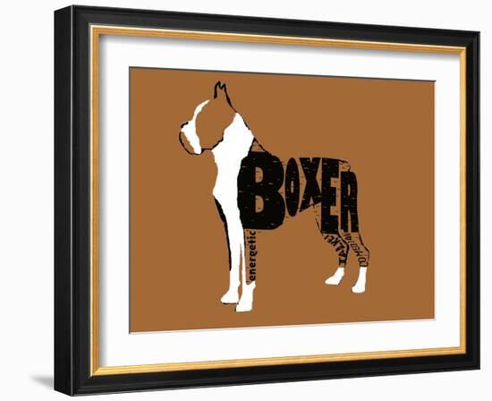 Boxer Word 2-Karen Williams-Framed Giclee Print