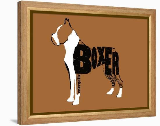 Boxer Word 2-Karen Williams-Framed Premier Image Canvas