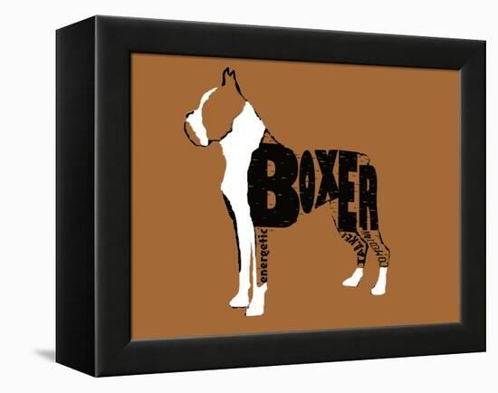 Boxer Word 2-Karen Williams-Framed Premier Image Canvas