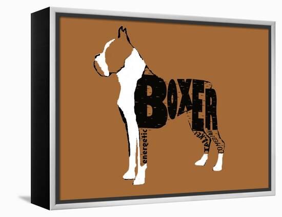 Boxer Word 2-Karen Williams-Framed Premier Image Canvas