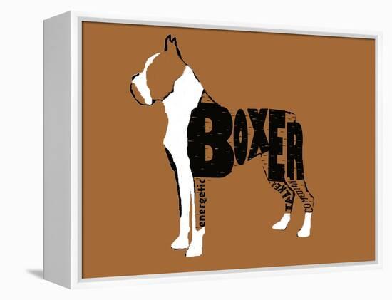 Boxer Word 2-Karen Williams-Framed Premier Image Canvas