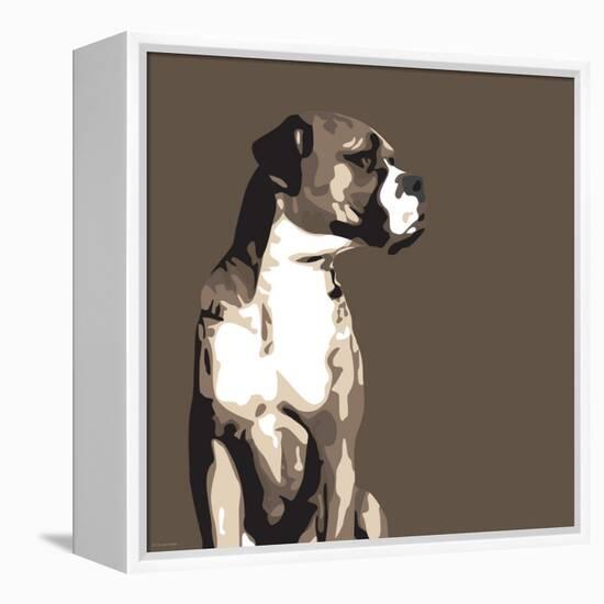 Boxer-Emily Burrowes-Framed Stretched Canvas