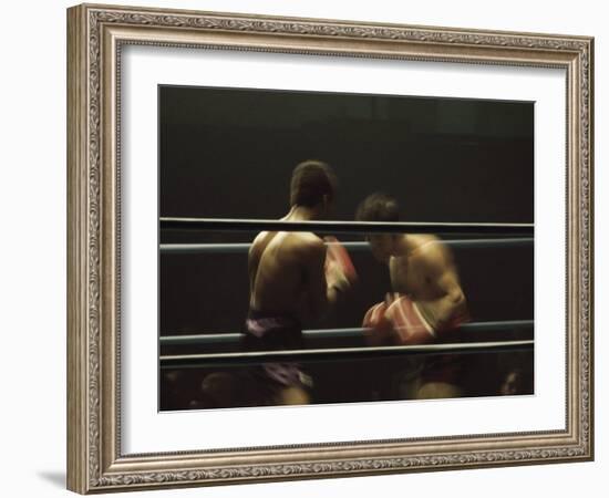 Boxers Seen from Between the Ropes-null-Framed Photographic Print