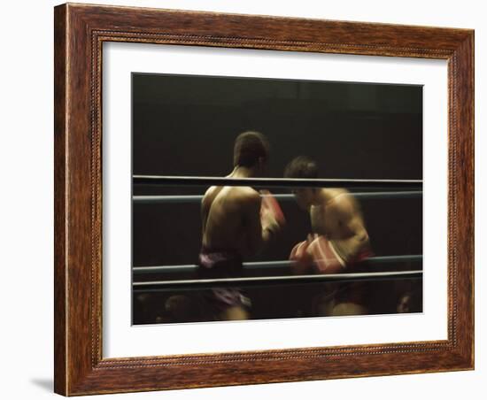 Boxers Seen from Between the Ropes-null-Framed Photographic Print