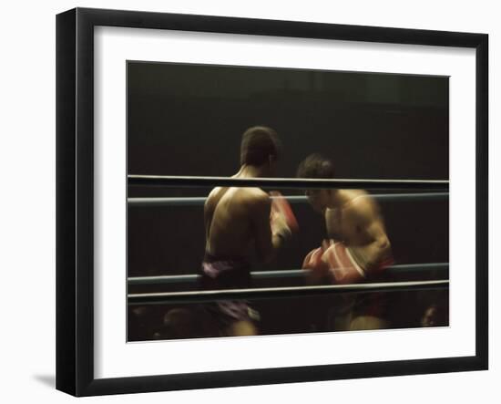 Boxers Seen from Between the Ropes-null-Framed Photographic Print