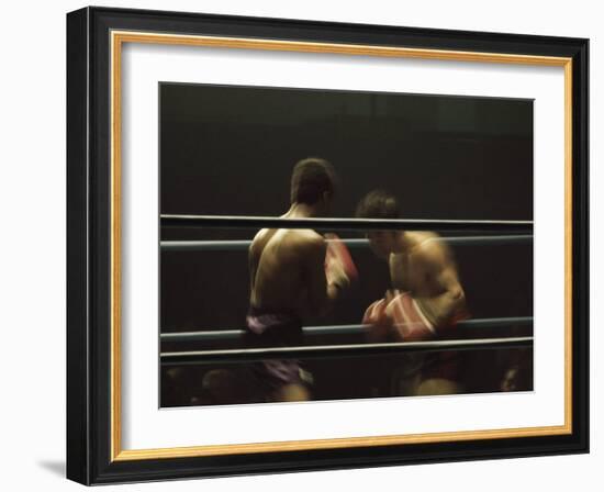 Boxers Seen from Between the Ropes-null-Framed Photographic Print