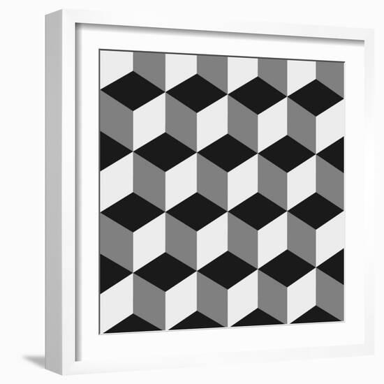 Boxes Illusion Copy-yobidaba-Framed Premium Giclee Print