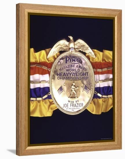 Boxing Champ Joe Frazier's "The Ping Magazine Award World Heavyweight Championship" Medal-John Shearer-Framed Premier Image Canvas