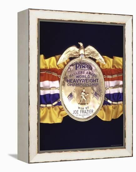 Boxing Champ Joe Frazier's "The Ping Magazine Award World Heavyweight Championship" Medal-John Shearer-Framed Premier Image Canvas