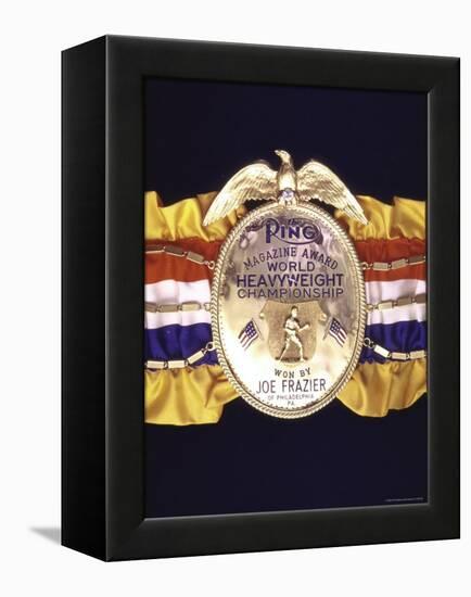 Boxing Champ Joe Frazier's "The Ping Magazine Award World Heavyweight Championship" Medal-John Shearer-Framed Premier Image Canvas