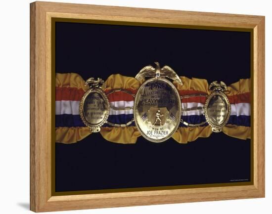 Boxing Champ Joe Frazier's "The Ping Magazine Award World Heavyweight Championship" Medal-John Shearer-Framed Premier Image Canvas