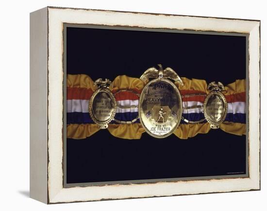 Boxing Champ Joe Frazier's "The Ping Magazine Award World Heavyweight Championship" Medal-John Shearer-Framed Premier Image Canvas