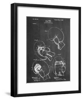 Boxing Glove Patent 1898-null-Framed Art Print