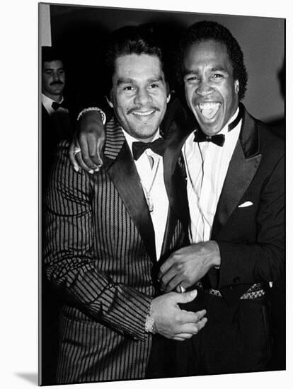 Boxing Greats Roberto Duran and Sugar Ray Leonard at 20th Anniversary of World Boxing Council-David Mcgough-Mounted Premium Photographic Print