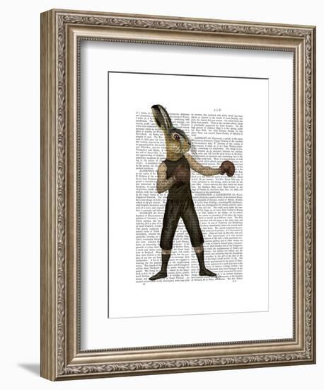 Boxing Hare-Fab Funky-Framed Art Print