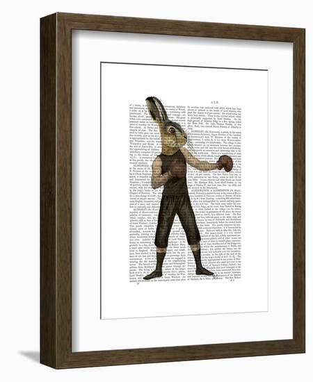 Boxing Hare-Fab Funky-Framed Art Print