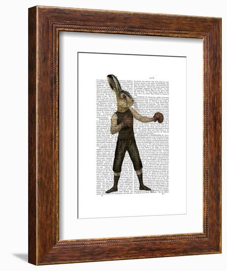 Boxing Hare-Fab Funky-Framed Art Print