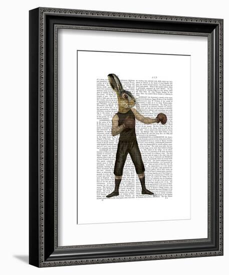 Boxing Hare-Fab Funky-Framed Art Print