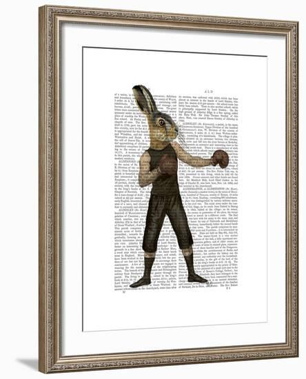 Boxing Hare-Fab Funky-Framed Art Print