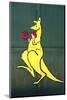 Boxing Kangaroo Painted-Cahir Davitt-Mounted Photographic Print