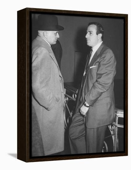 Boxing Manager Constantine D'Amato Talking with Promoter Teddy Brenner-null-Framed Premier Image Canvas