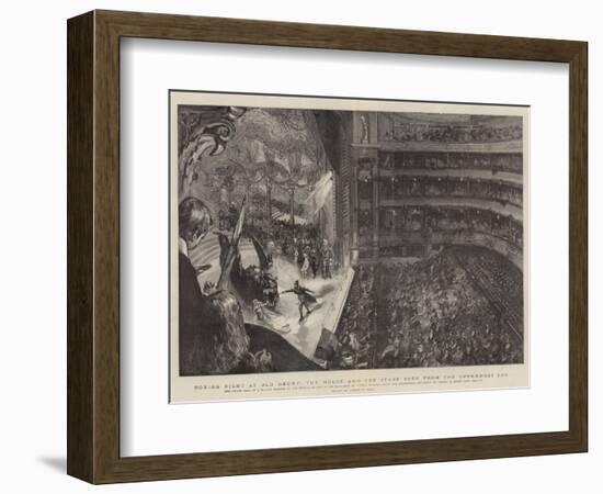 Boxing Night at Old Drury, the House and the Stage Seen from the Uppermost Box-Sydney Prior Hall-Framed Giclee Print