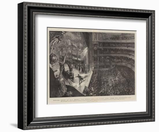 Boxing Night at Old Drury, the House and the Stage Seen from the Uppermost Box-Sydney Prior Hall-Framed Giclee Print