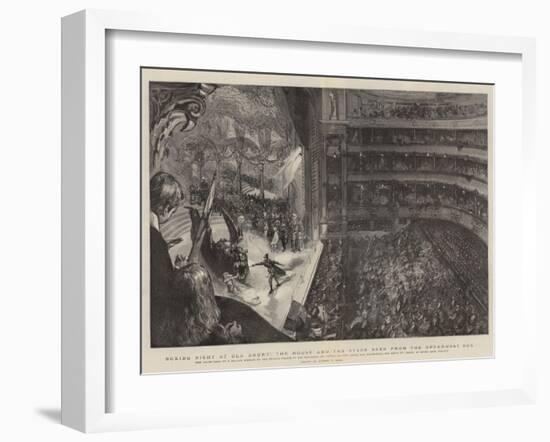 Boxing Night at Old Drury, the House and the Stage Seen from the Uppermost Box-Sydney Prior Hall-Framed Giclee Print